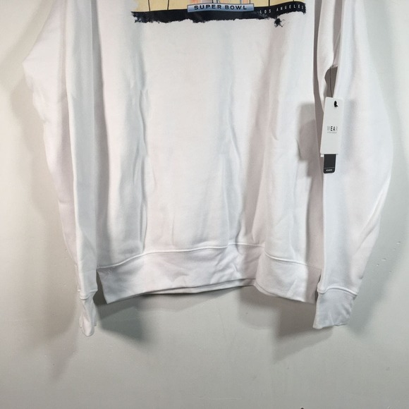 WEAR by Erin Andrews Cali Super Bowl LVI Sweatshirt, Women's Size M - White - Picture 11 of 13